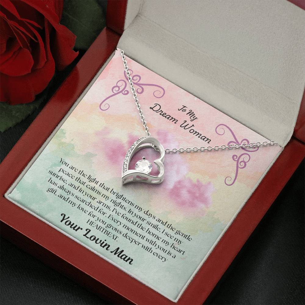 To My Dream Woman "You Are The Light That Brightens Up My Day"Necklace