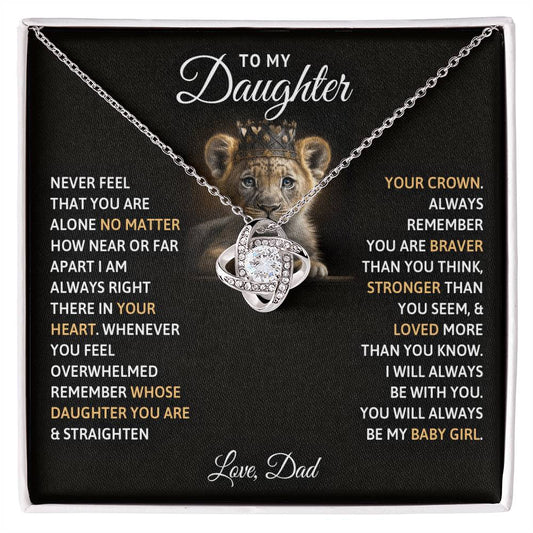 To My Daughter, You Will Always Be My Baby Girl-Necklace