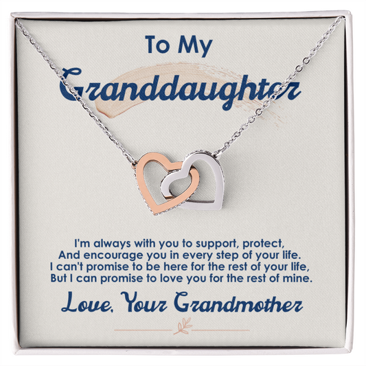 To My Granddaughter" I Love You For The Rest Of My Life" Necklace