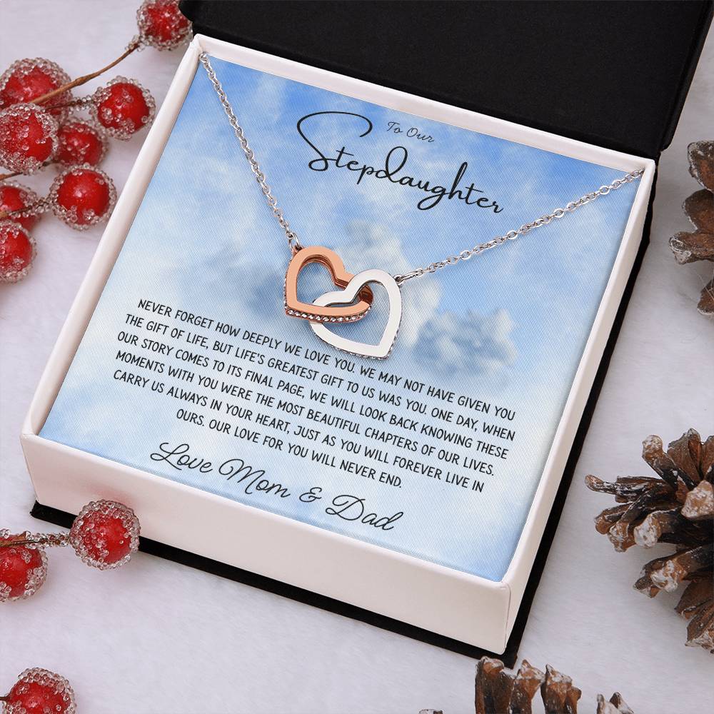 To Our Stepdaughter "Never Forget How Deeply We Love You" Necklace
