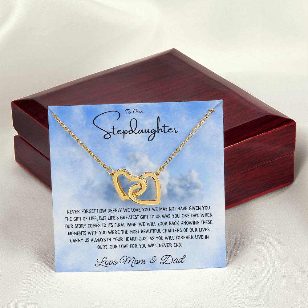 To Our Stepdaughter "Never Forget How Deeply We Love You" Necklace