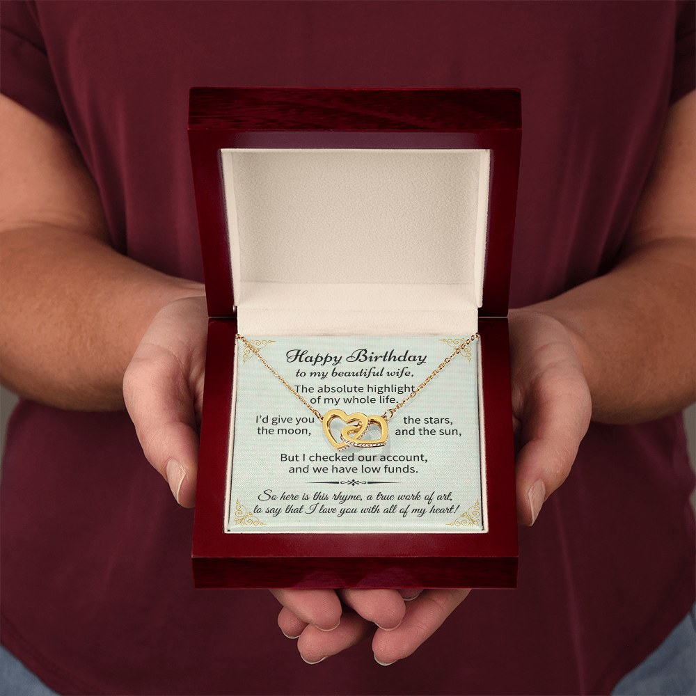 To My Beautiful Wife Birthday Necklace