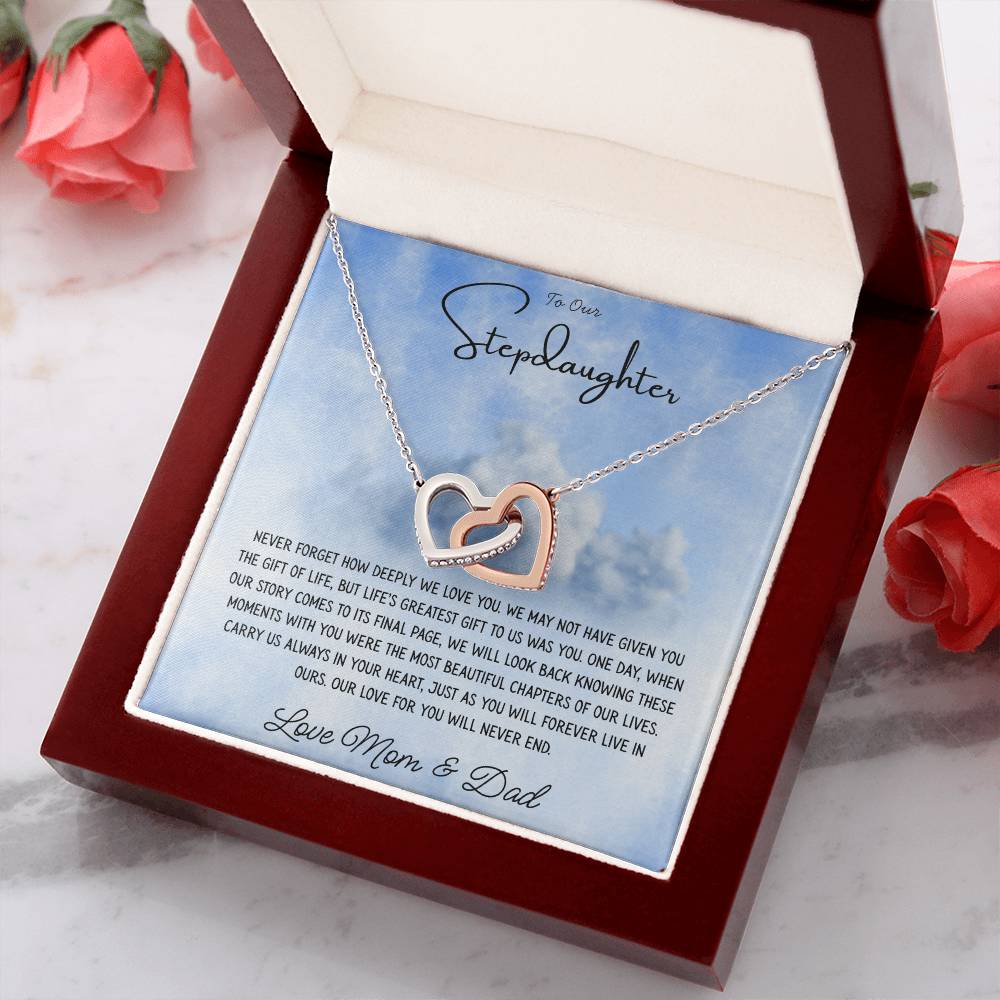 To Our Stepdaughter "Never Forget How Deeply We Love You" Necklace