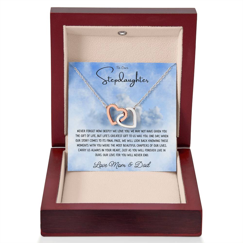 To Our Stepdaughter "Never Forget How Deeply We Love You" Necklace