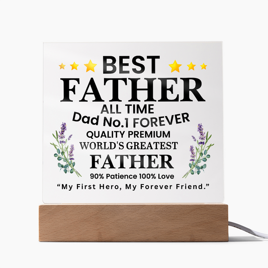 To My Father-Best Father-Acrylic