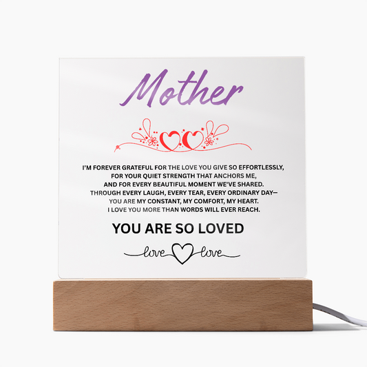 Mother-I am Forever Grateful-Acrylic