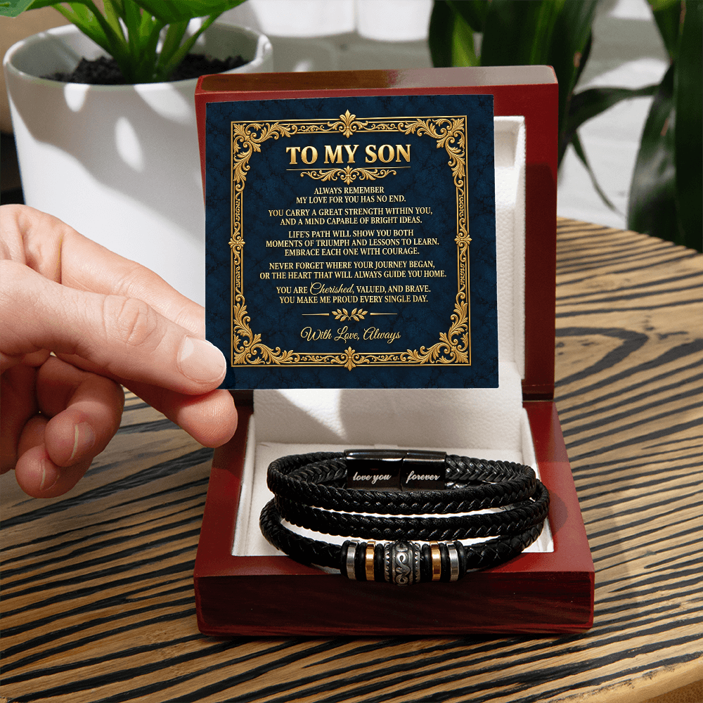 To My Son Bracelet "You Make Me Proud Every Single Day"
