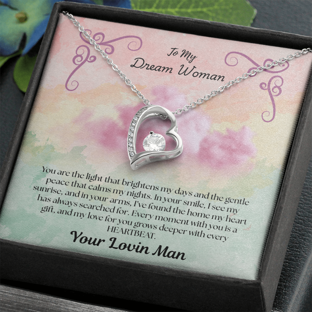 To My Dream Woman "You Are The Light That Brightens Up My Day"Necklace