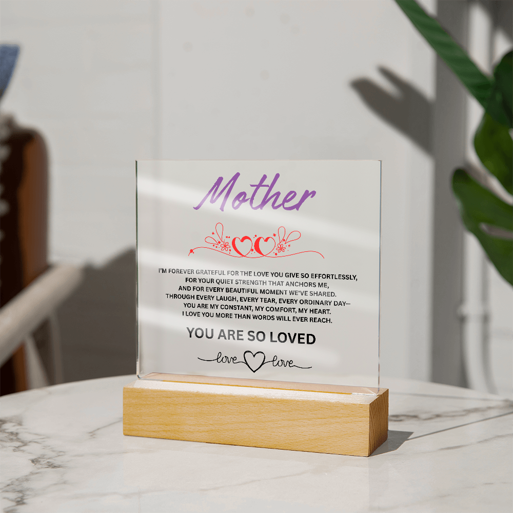Mother "I am Forever Grateful"