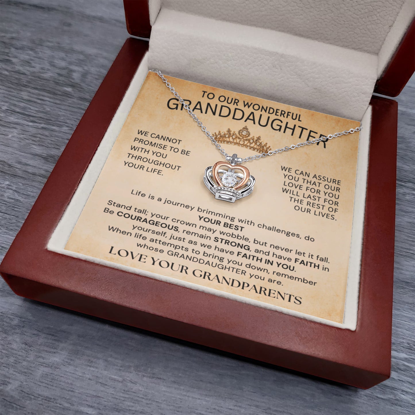 To Our Wonderful Granddaughter "Life Is A Journey"