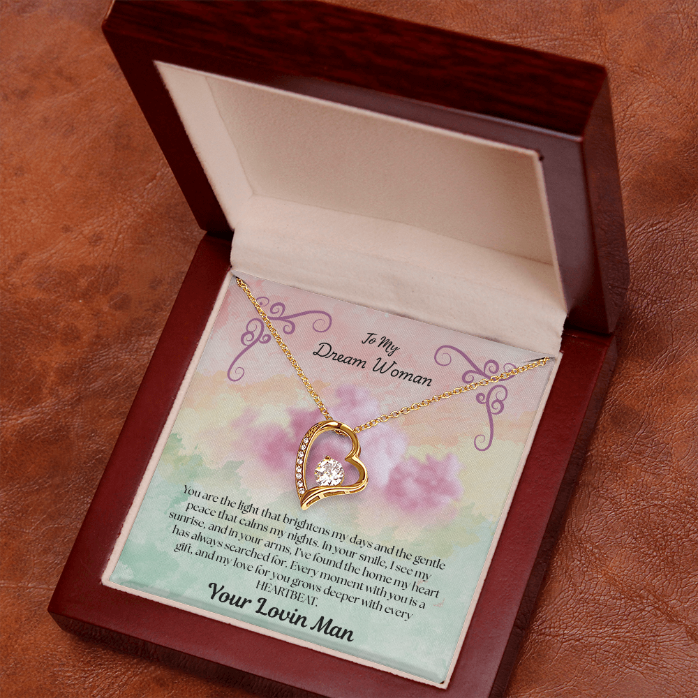 To My Dream Woman "You Are The Light That Brightens Up My Day"Necklace