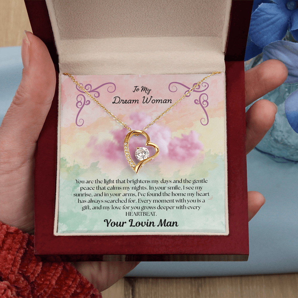 To My Dream Woman "You Are The Light That Brightens Up My Day"Necklace