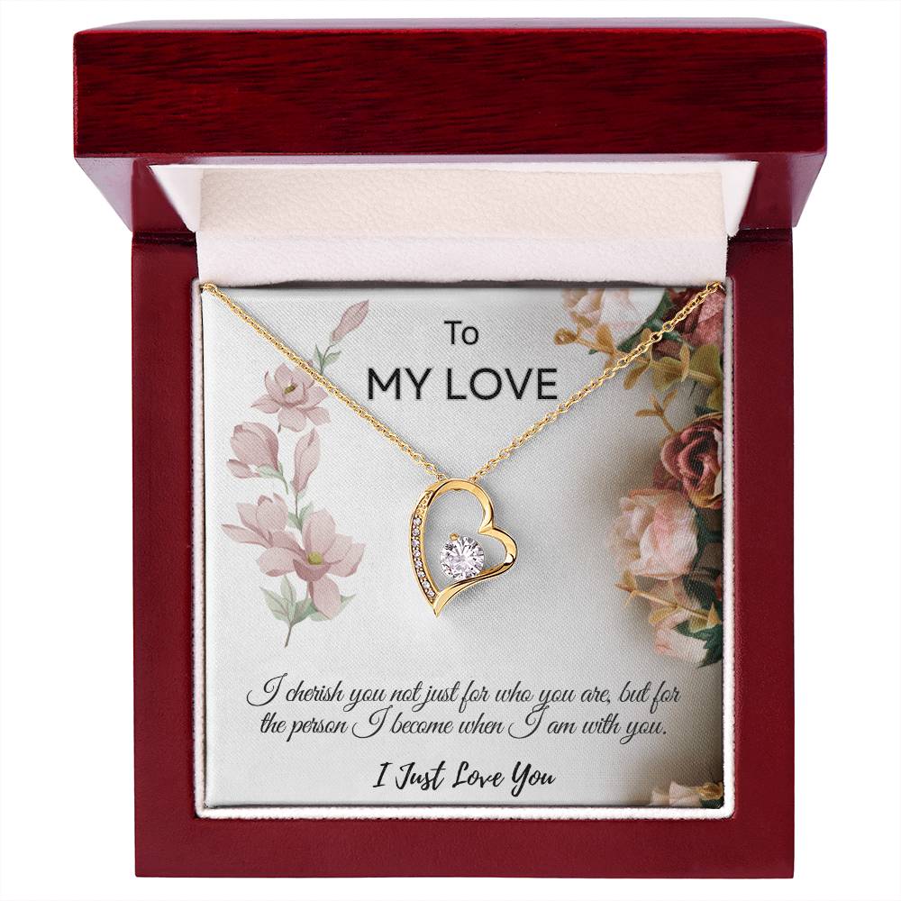To My Love  "I Cherish You Necklace"