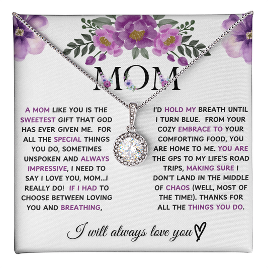 Mom "A Mom Like You Is The Sweetest Gift God Has Given Me" Necklace