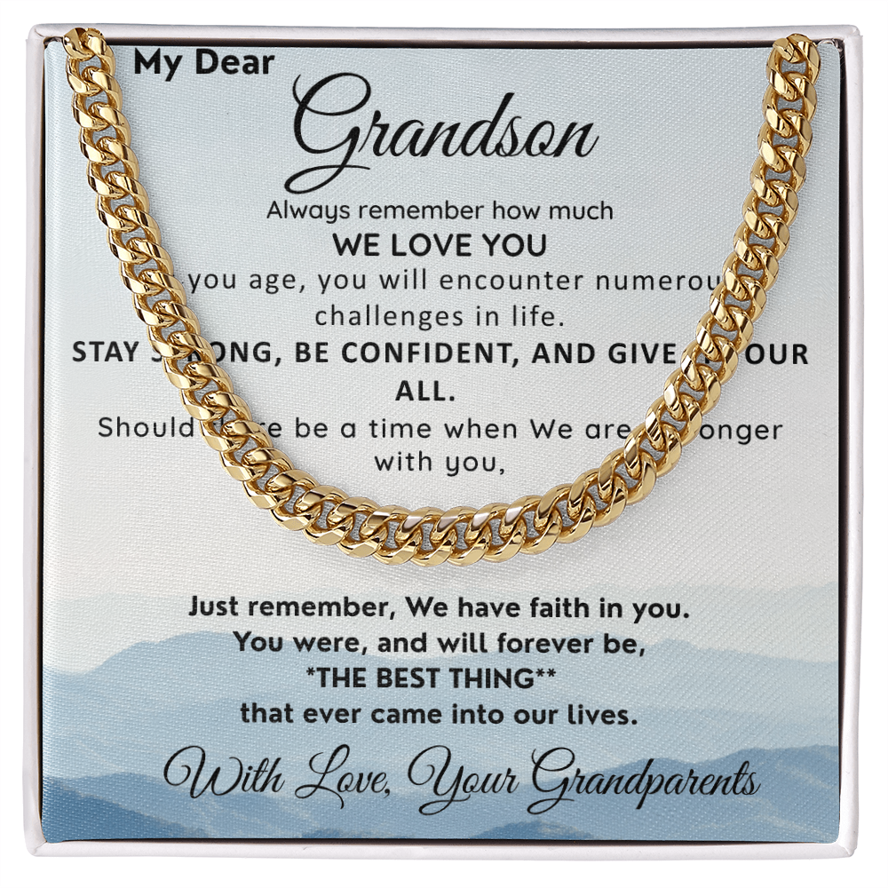 To Our Grandson-We Have Faith In You-Neck Chain