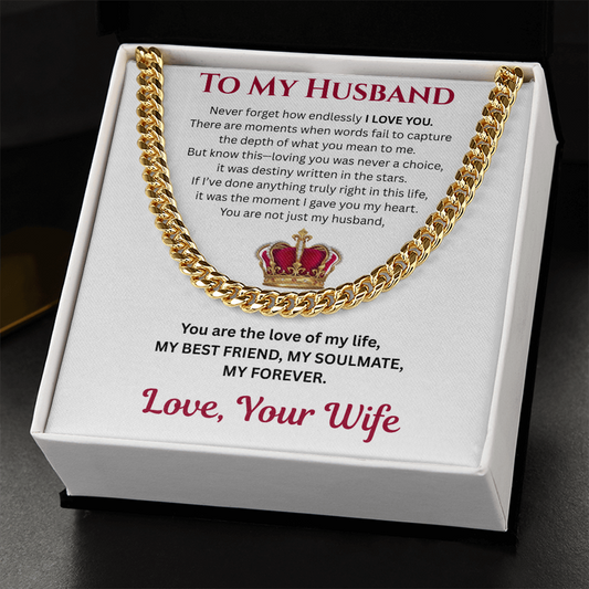To My Husband-You Are The Love Of My Life-Neck Chain