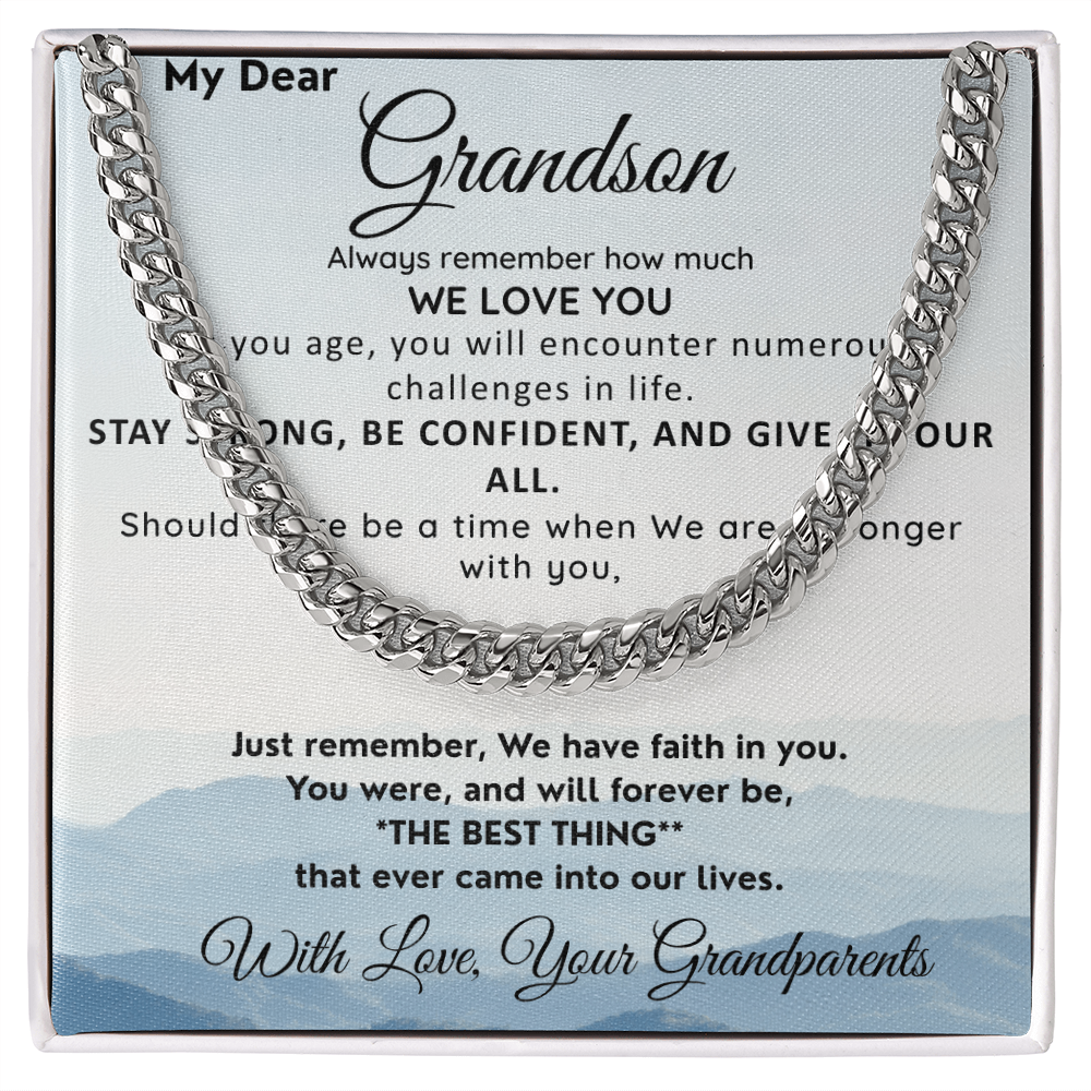 To Our Grandson-We Have Faith In You-Neck Chain