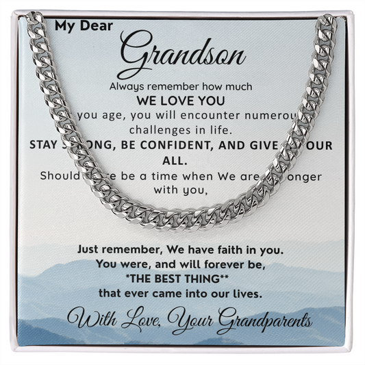 To Our Grandson-We Have Faith In You-Neck Chain