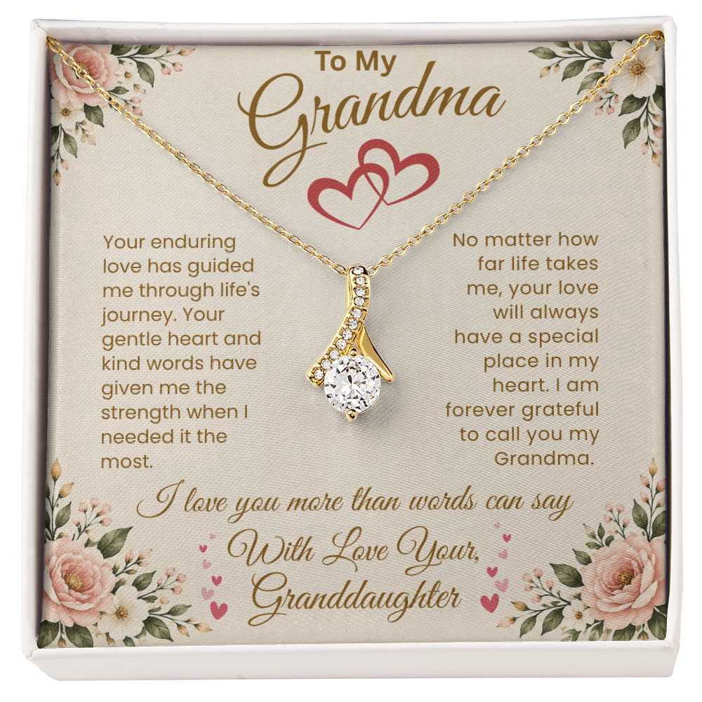 To My Grandma - I Am Forever Grateful Necklace