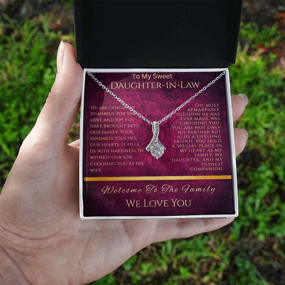 To Our Sweet Daughter-in-Law  "Your Kindness Touches Our Hearts"
