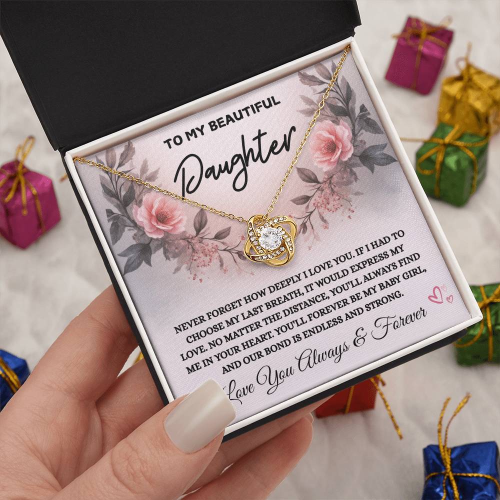 To My Beautiful Daughter "Never Forget How Deeply I Love You "