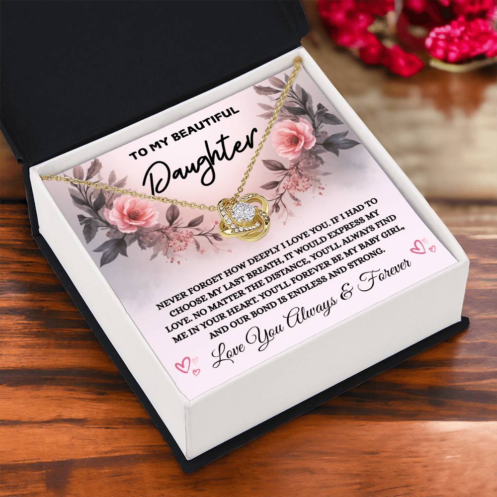To My Beautiful Daughter "Never Forget How Deeply I Love You "