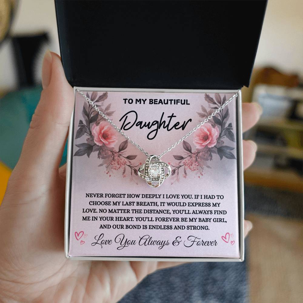 To My Beautiful Daughter "Never Forget How Deeply I Love You "