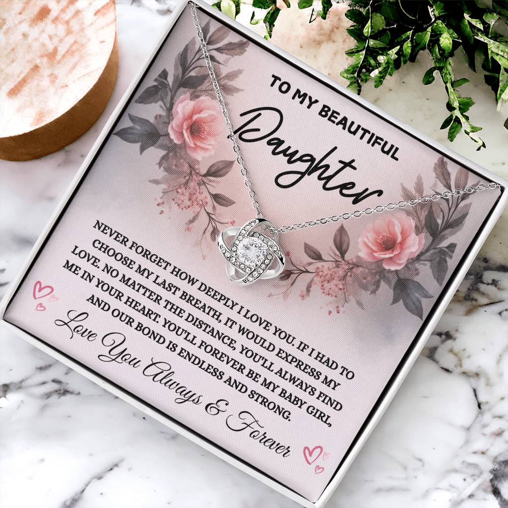 To My Beautiful Daughter "Never Forget How Deeply I Love You "