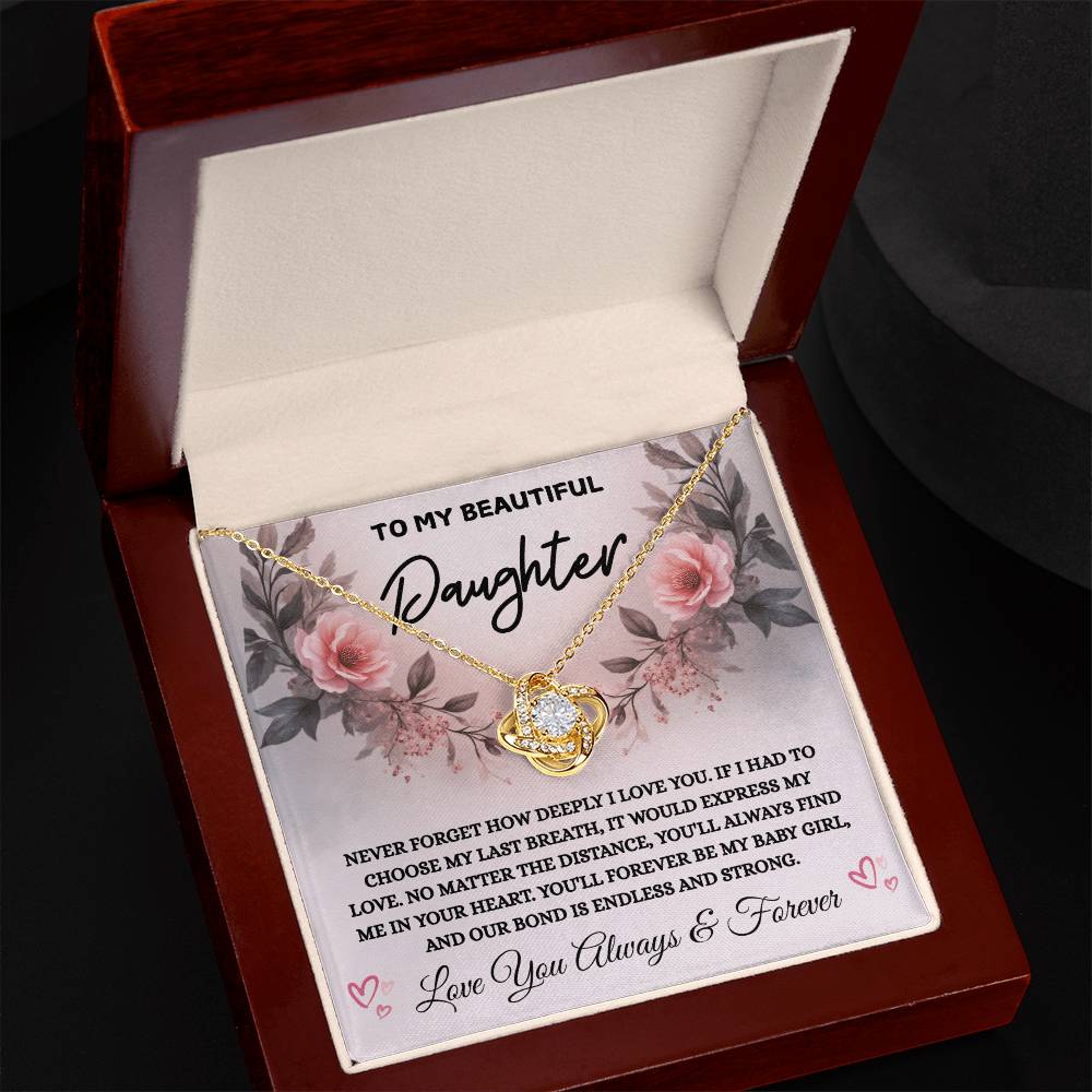 To My Beautiful Daughter "Never Forget How Deeply I Love You "