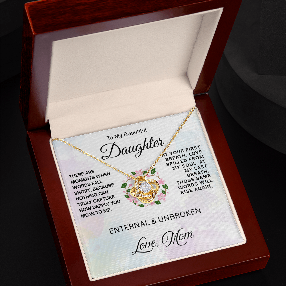 To My Beautiful Daughter "Your First Breath" Necklace