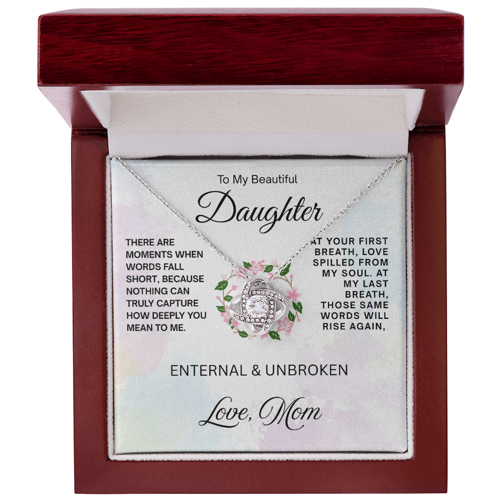 To My Beautiful Daughter "Your First Breath" Necklace