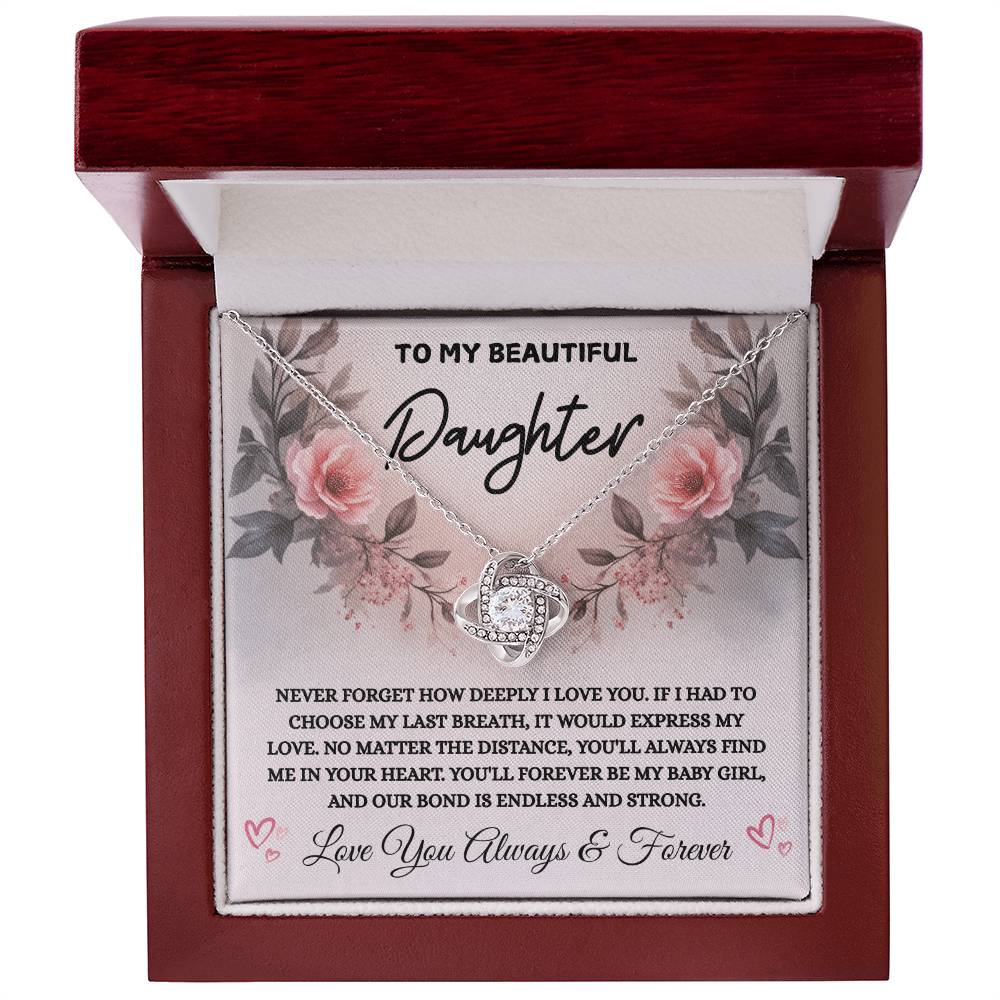 To My Beautiful Daughter "Never Forget How Deeply I Love You "