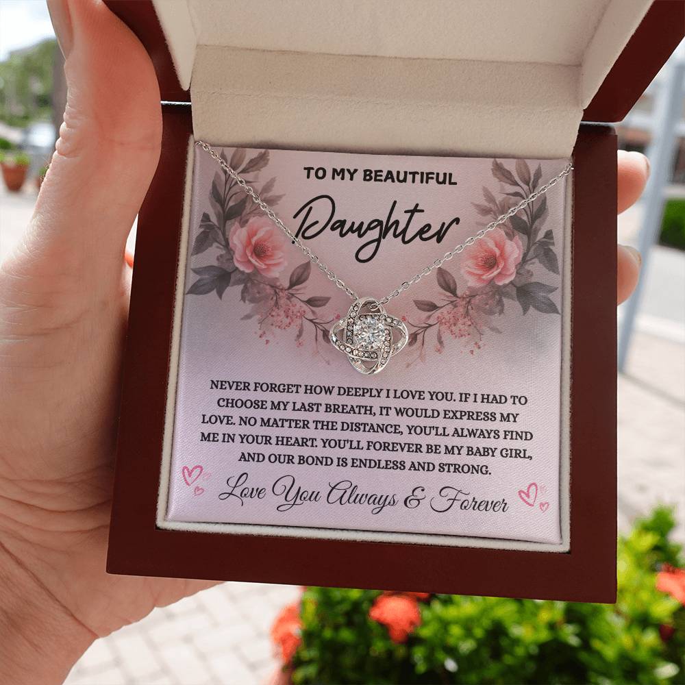 To My Beautiful Daughter "Never Forget How Deeply I Love You "