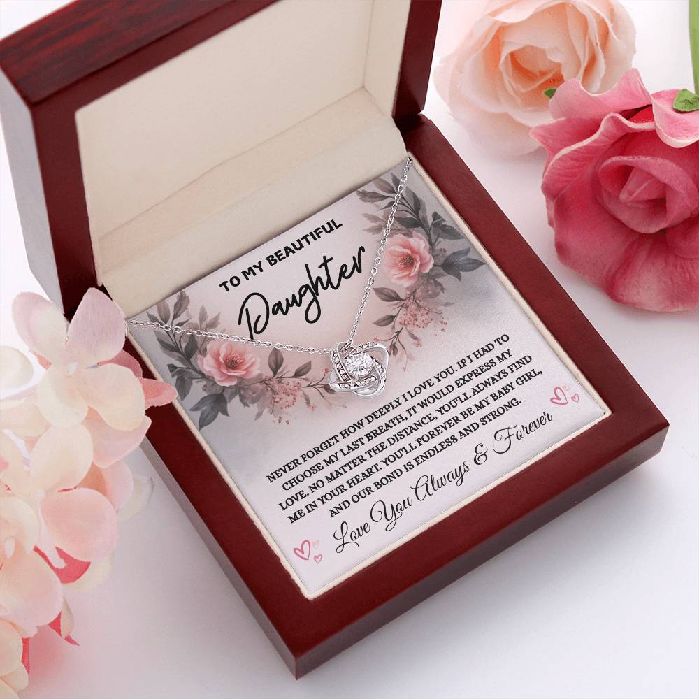 To My Beautiful Daughter "Never Forget How Deeply I Love You "