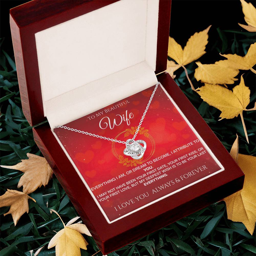 To My Beautiful Wife "Your Last Forever" Necklace