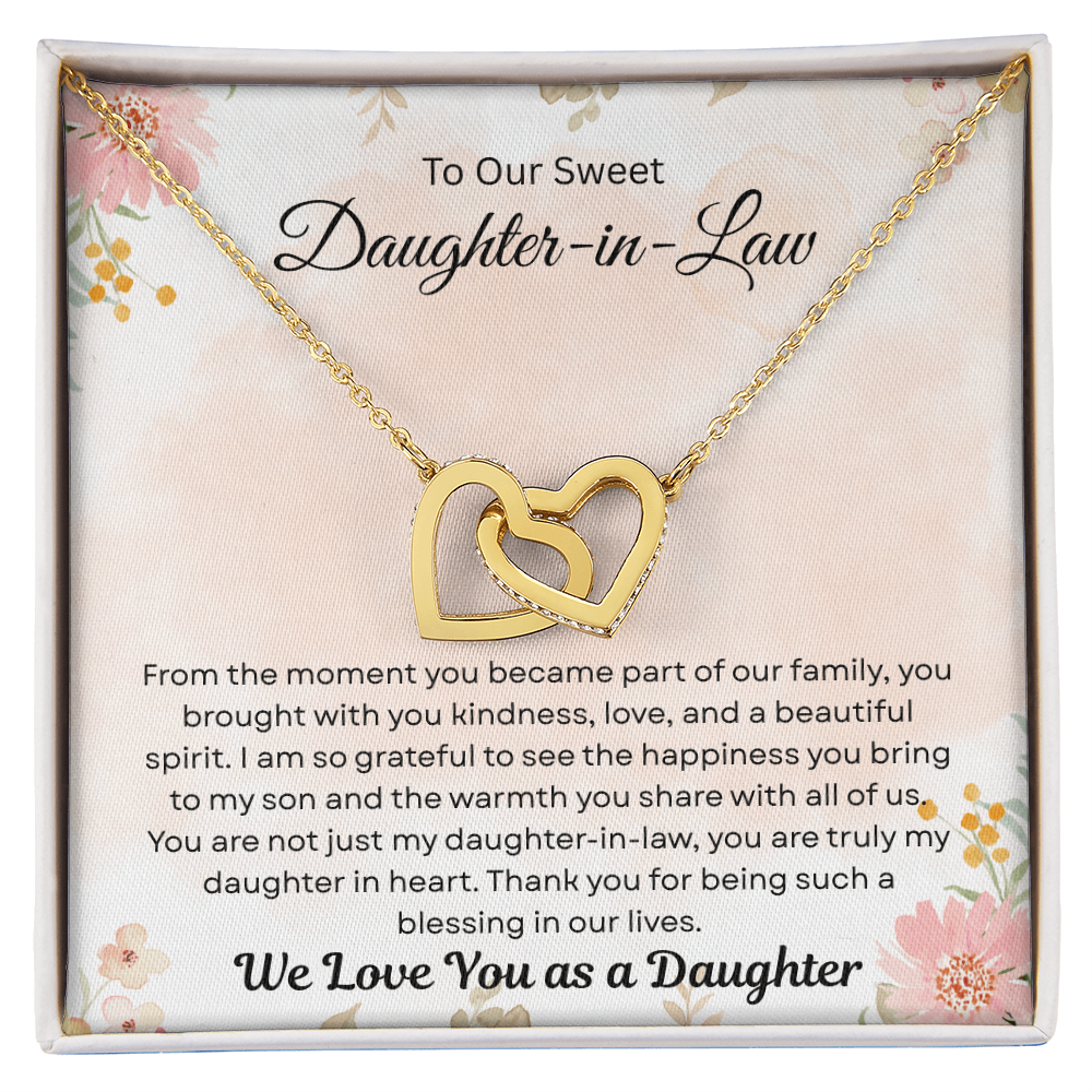 To Our Daughter-In-Law "Thank You For Being Such A Blessing In Our LIves"