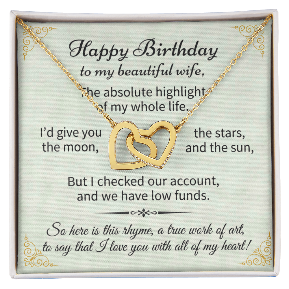 To My Beautiful Wife Birthday Necklace