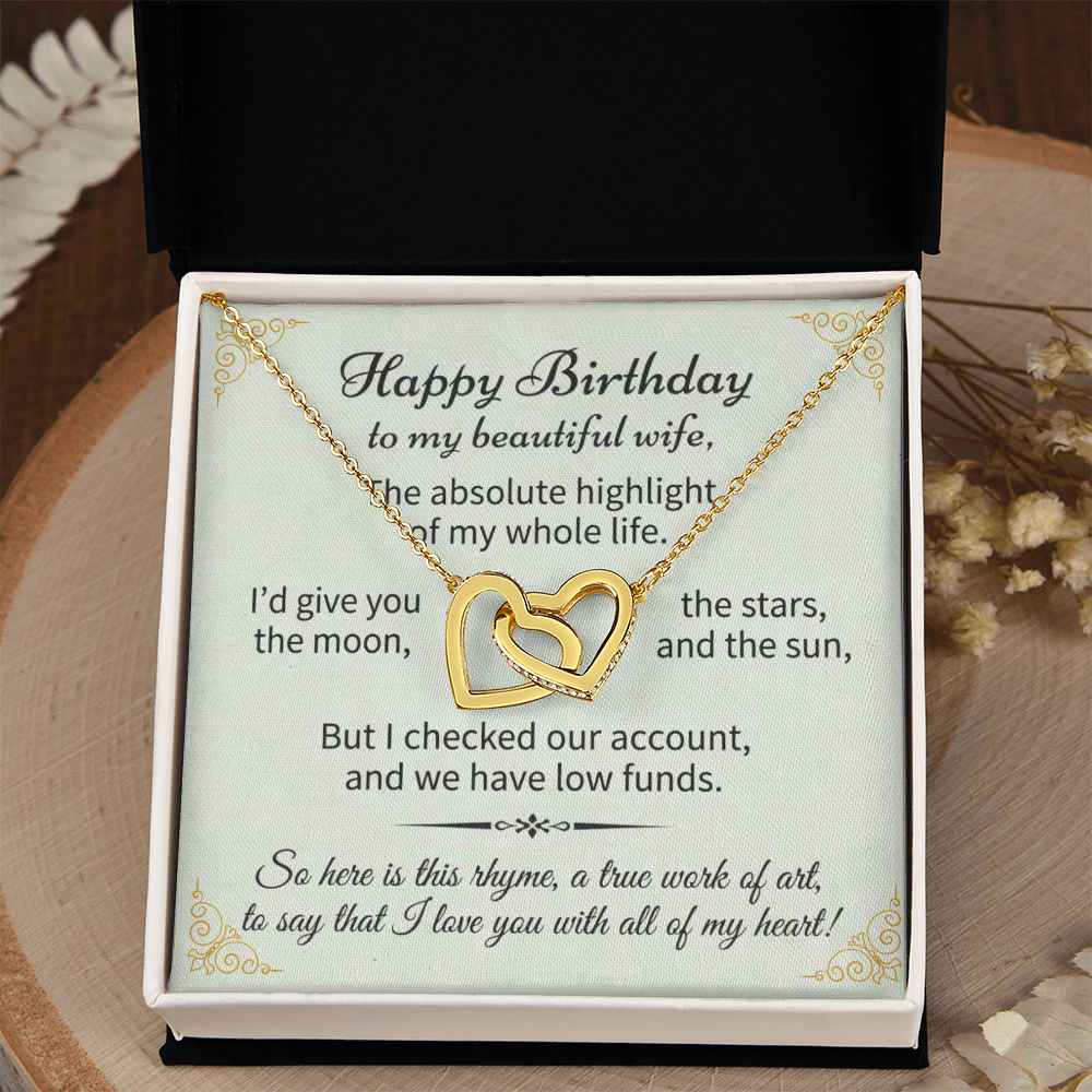 To My Beautiful Wife Birthday Necklace