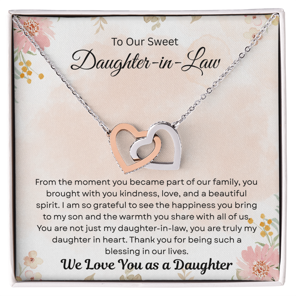 To Our Daughter-In-Law "Thank You For Being Such A Blessing In Our LIves"