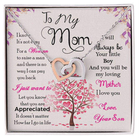 To My Mom-I Know It Is Not Easy-Necklace