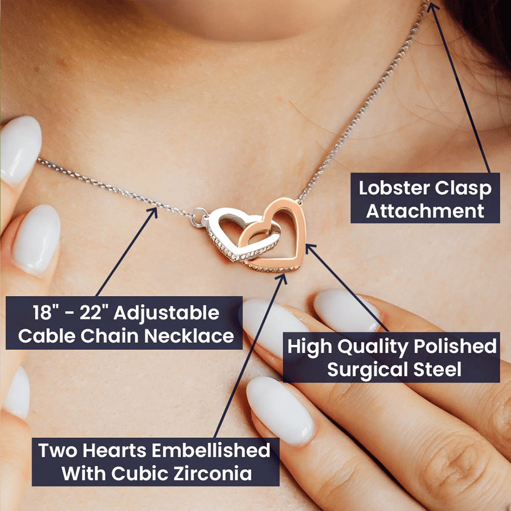 To My Lovely Niece Interlocking Necklace-I will always Carry You In My Heart