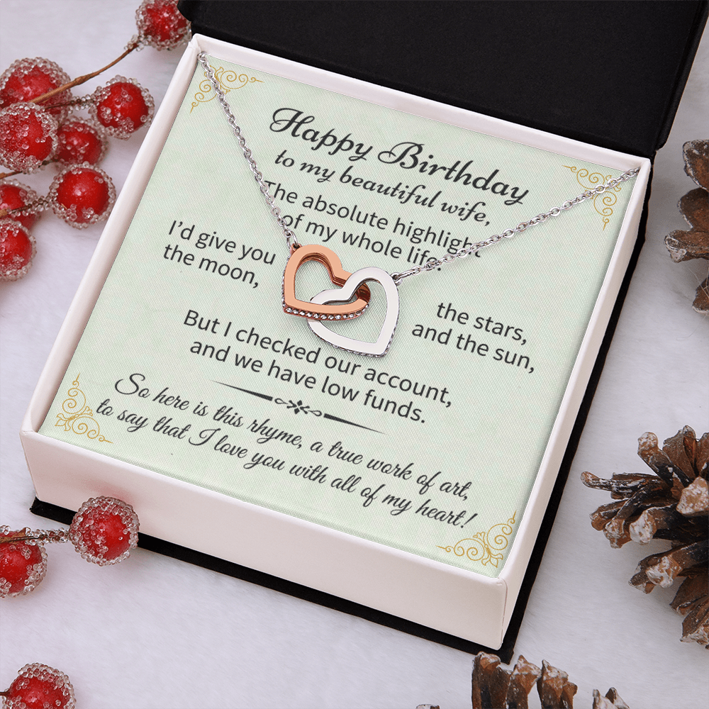 To My Beautiful Wife Birthday Necklace
