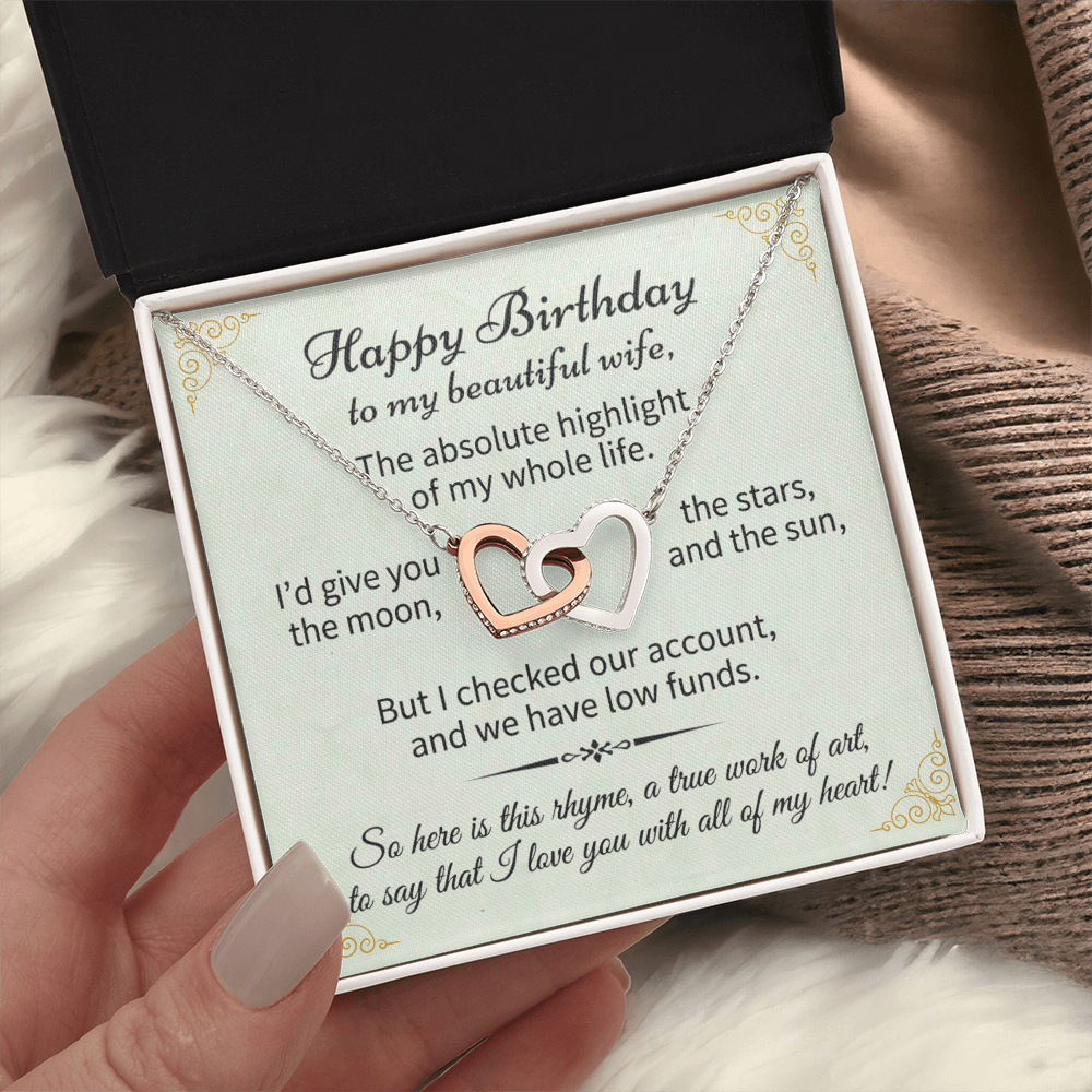 To My Beautiful Wife Birthday Necklace