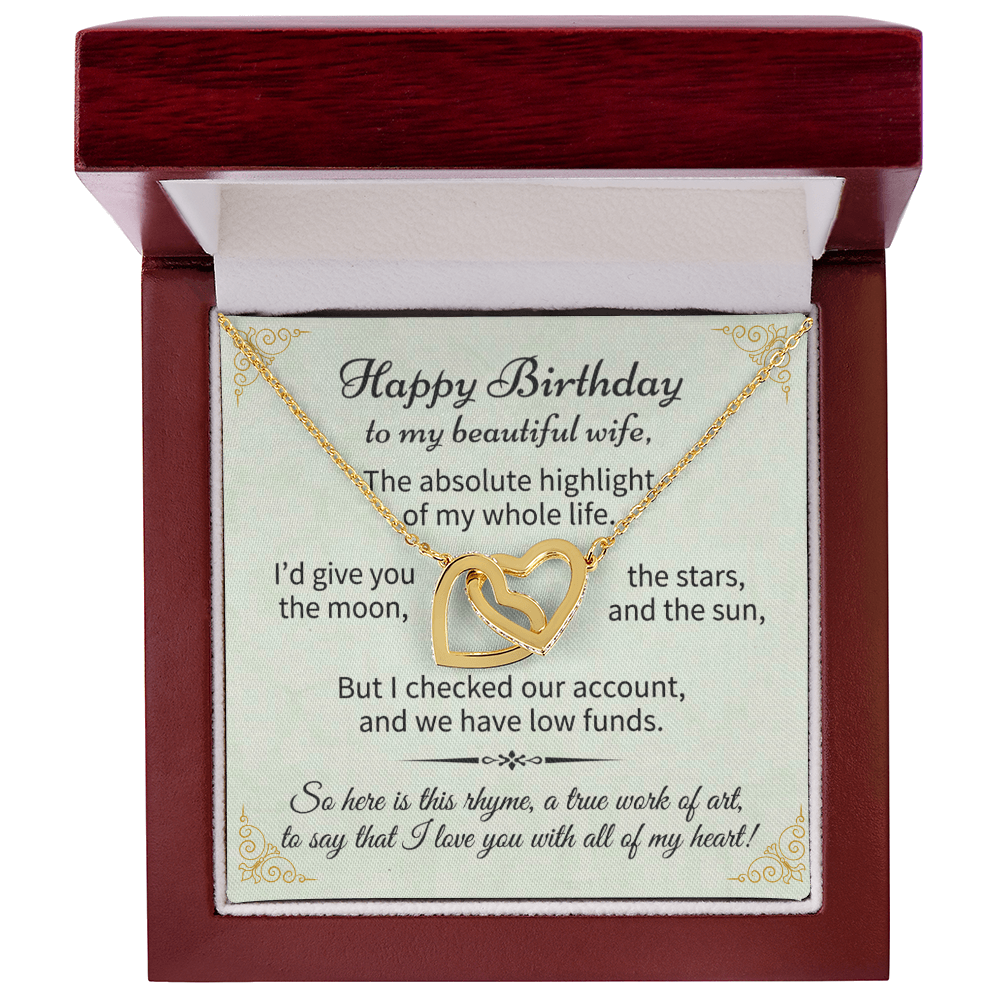 To My Beautiful Wife Birthday Necklace