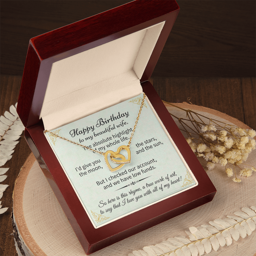 To My Beautiful Wife Birthday Necklace