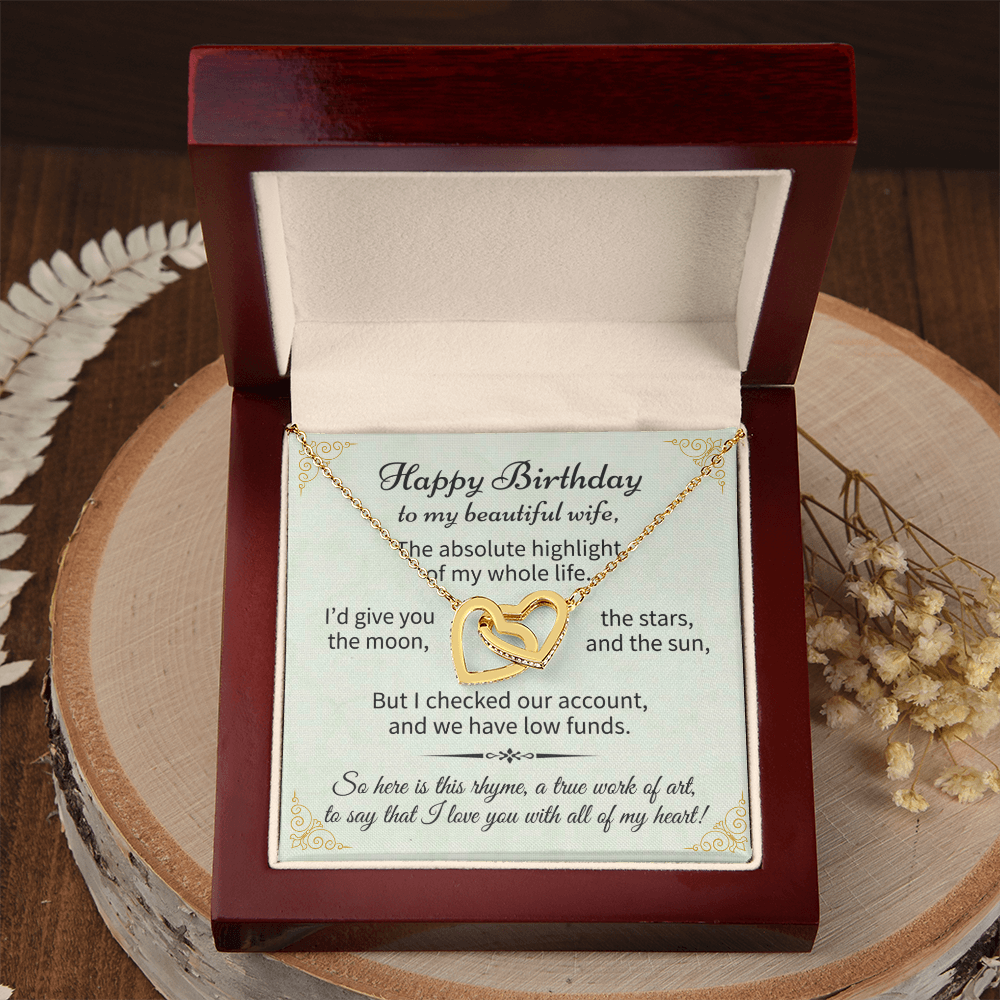 To My Beautiful Wife Birthday Necklace