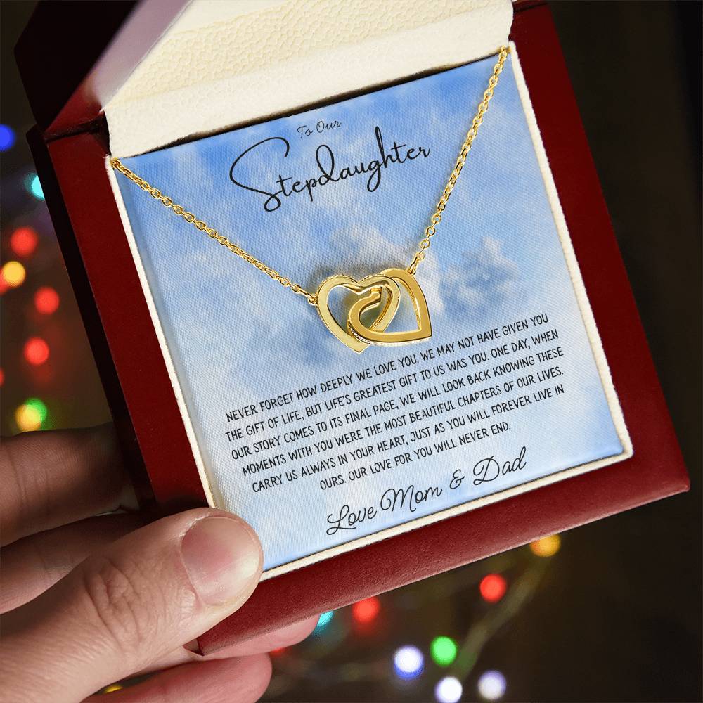 To Our Stepdaughter "Never Forget How Deeply We Love You" Necklace