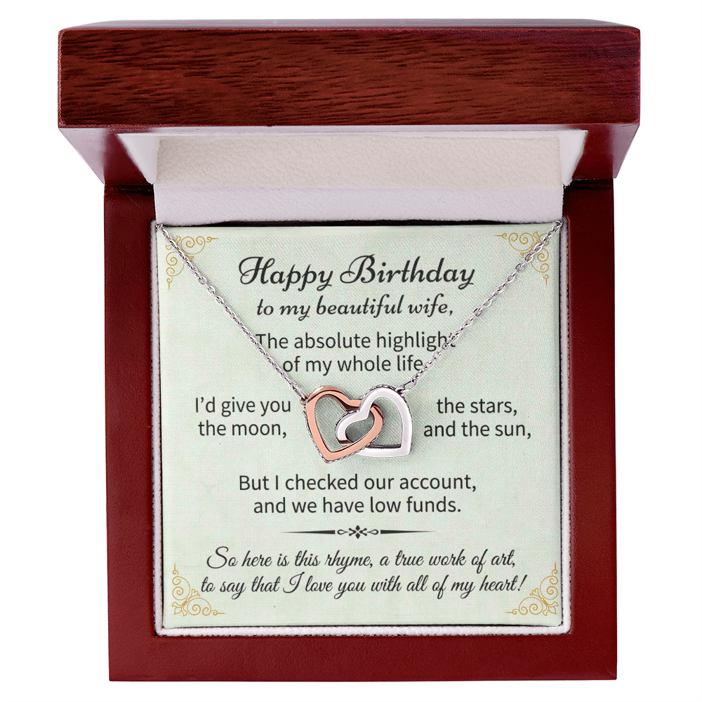 To My Beautiful Wife Birthday Necklace