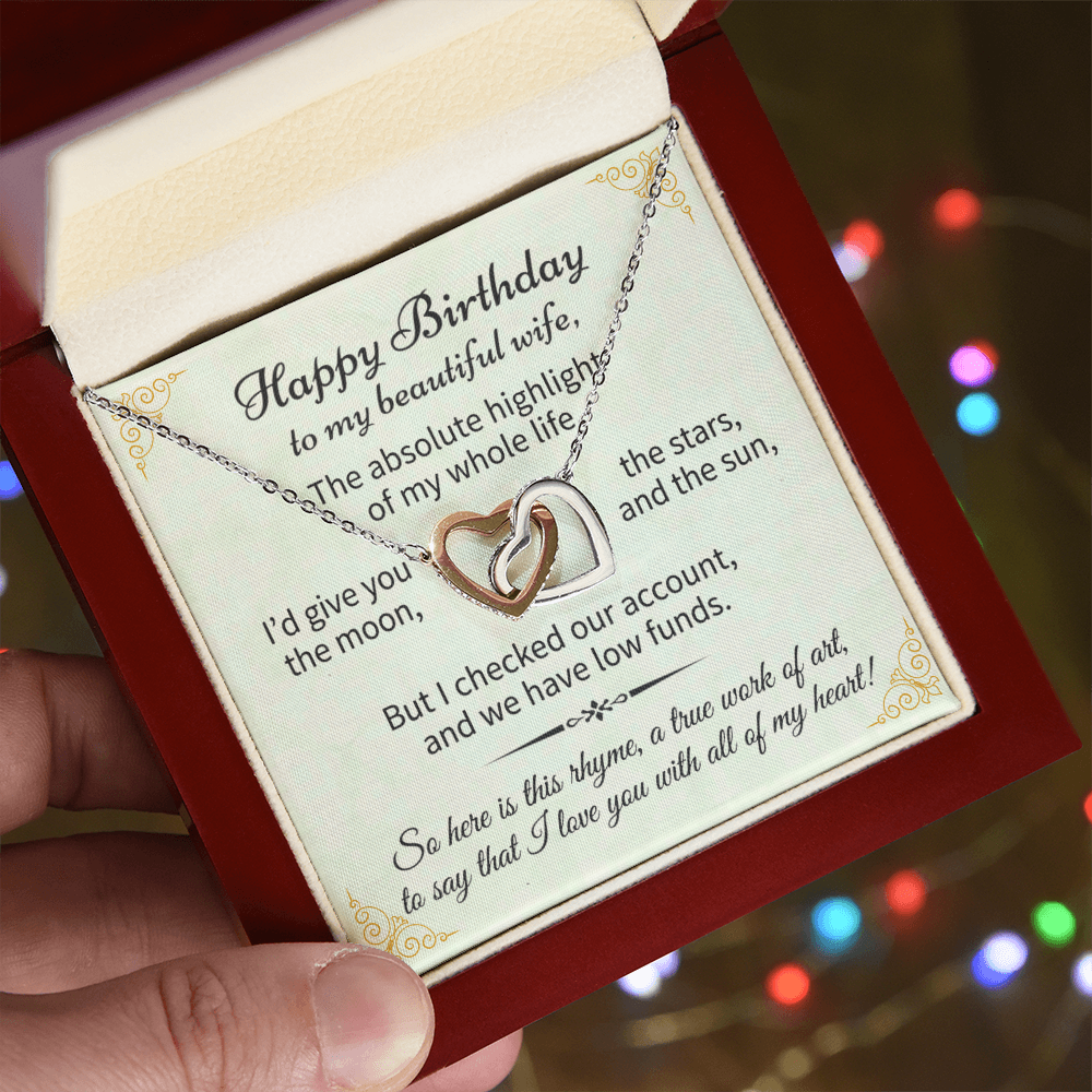 To My Beautiful Wife Birthday Necklace