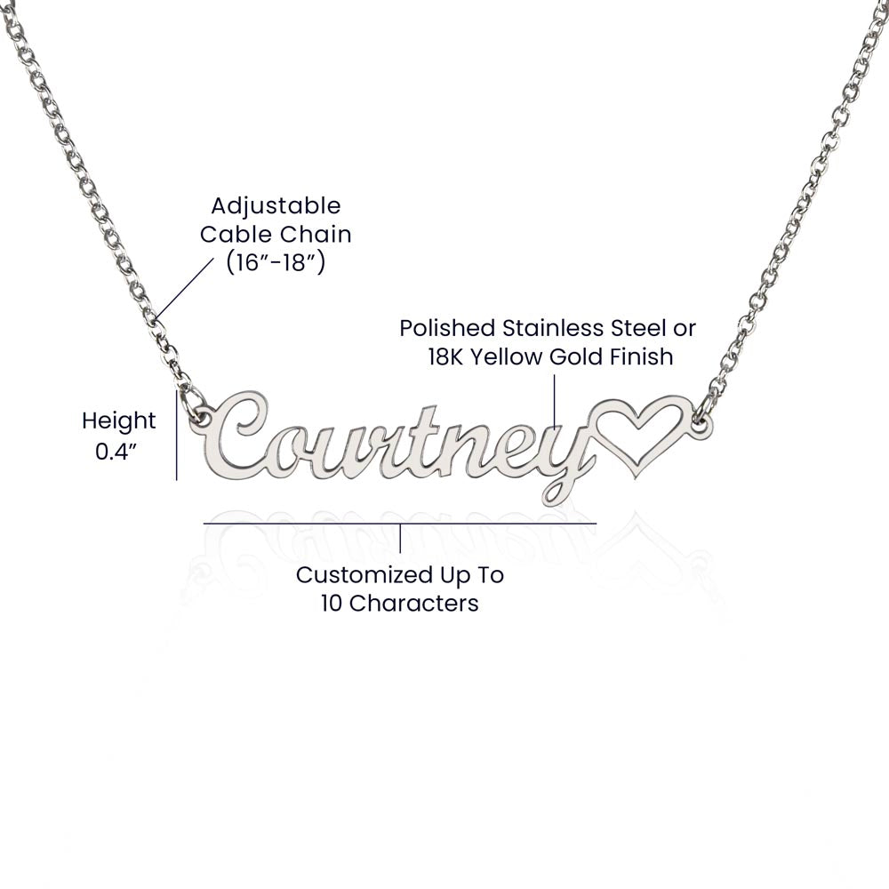 To My Daughter – Sweetest Gift Name Necklace